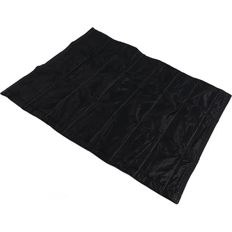 Couverture de cheminée Noire Oxford 2 couches Coton Scratch Antitirage Foyer Intérieur Hiver 99x81cm (1/5)