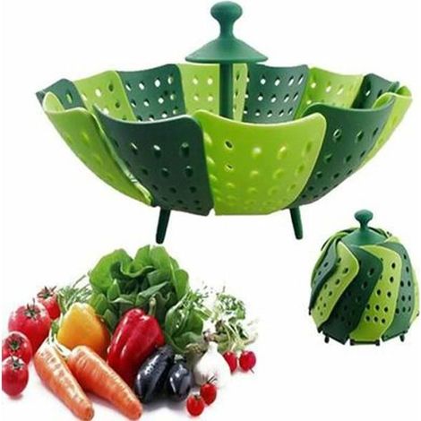 panier de fruits et légumes aliments silicone vapeur steamer plastique sac de cuisson sac vapeur (1/4)