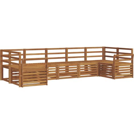 Set divano sezionale 7 pcs Naturale vidaXL