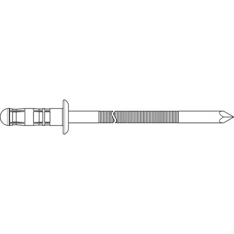 Rivet Alu / Acciaio Tondo Flachkopf 4,8X11,0 Gesipa (A 500) (1/3)