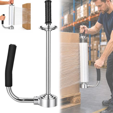 Distributeur De Film étirable, Distributeur Manuel Film étirable Applicateur Film Pour Rouleaux 30 à 50 cm De Large Outil D'emballage Métallique Avec Poignée Pour Colis Meubles Et Objets Volumineux (1/5)