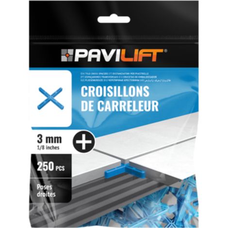 Sachet de 250 croisillons en "+" 3mm Pavilift