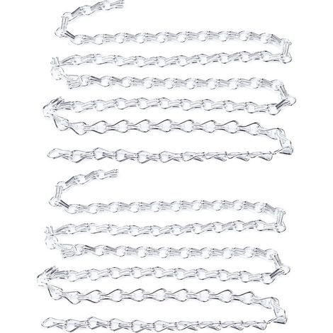 2Pcs Hanging Chain One Meter Rustproof Anticorrosion Convenient Assembly Light Fixture Chain for DIY Bird FeedersSilver (1/5)