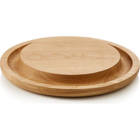 Planche de buffet Ø 25,5 cm H 3 cm bois de chêne PURE - Was Germany