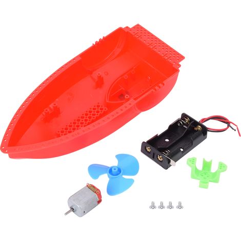 Bateau aérodynamique à assembler soi-même - Modèle de hors-bord éolien jouet électronique pour enfants (1/5)