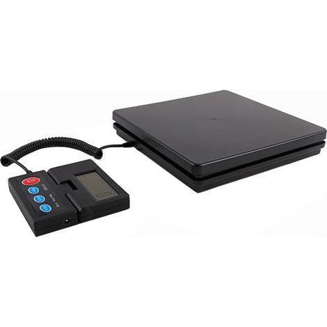Balance Postale Numerique 50 kg Pese-colis de Precision 2 g avec Minuterie Fonction Tare Maintien Ecran LCD Pliable 90° Balance Portable pour Bagage Maison Poste Alimentation CA/CC Certifiee FCC (1/5)