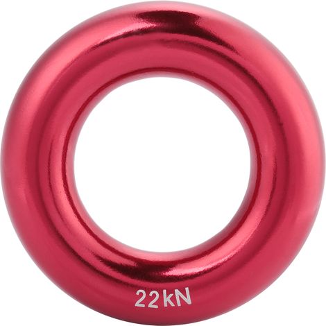 Anneau de rappel en aluminium rond parfait pour l'escalade et la tension, alliage d'aluminium, couleur rouge (1/5)