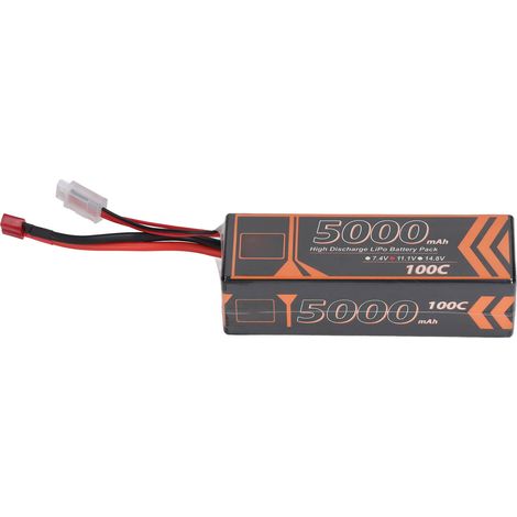 Batterie LiPo 11.1V 5000mAh 100C 3S avec Connecteur Rouge en T pour Voiture de Course RC et Drone FPV (1/5)