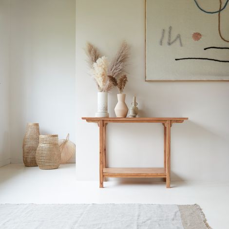 Tikamoon Elie Console en acacia H 80 cm × L 120 cm × P 38 cm (1/4)