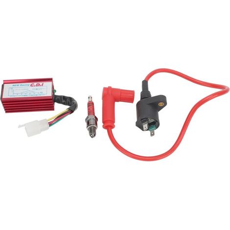 Ensure proper ignition with the A7TC spark plug kit with 5-pin aluminum ignition coil, compatible with 50cc, 70cc, 90cc, 110cc, 125cc and 150cc Pit Dirt Bikes (1/5)