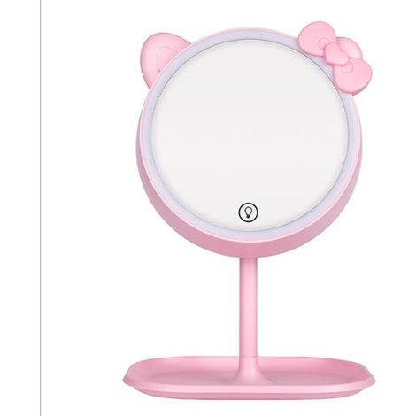 LED Lampe de bureau avec lampe de bureau Type de maquillage Miroir Miroir Beauté Maquillage Lights Petit Dorm de bureau Miroir pliable Miroir portable Miroir portable, Lampe de bureau (1/5)