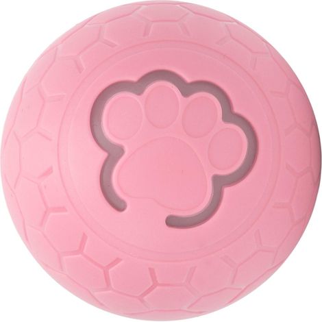 Balle interactive pour chien, résistante aux morsures, en plastique, pour augmenter l'exercice de votre animal. Balle à roulement automatique intelligente pour chiens et chats (rose). (1/5)