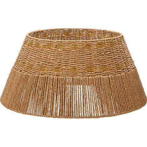 Copribase per albero di Natale in corda e oro Ø70 × H28 cm (1/2)