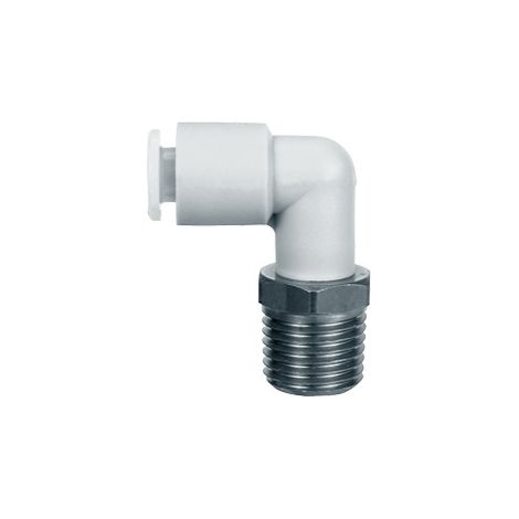 Raccord coudé SMC KGL vers R 3/8 Mâle 10 mm ( Prix pour Sachet de 2 )