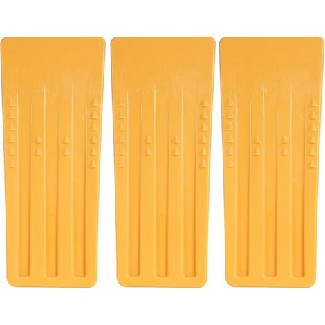 Coins d'abattage, coins pour tronçonneuse, matériel d'abattage, équipement pour abattage d'arbres en toute sécurité, pièces C-3, type 200 mm - jaune