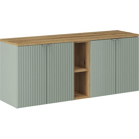 Mobile bagno senza lavabo Jade verde e marrone 140cm