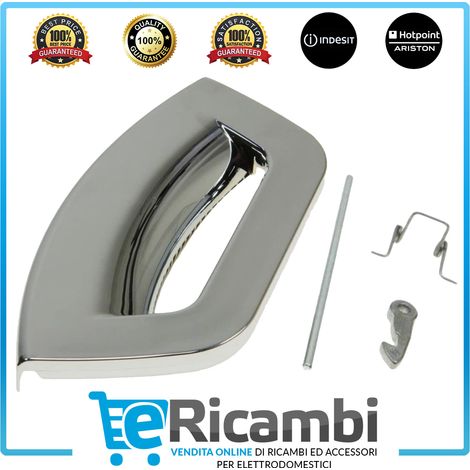 Maniglia Oblò Cromata Lavatrice Futura Ariston Hotpoint Originale C00287769