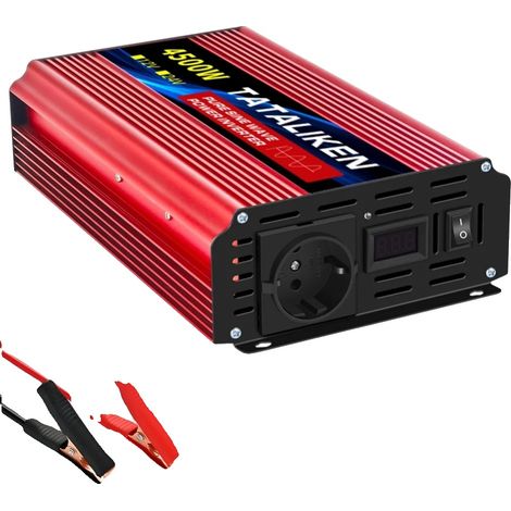 Inversor, CC 12V a CA 220V, enchufe europeo, 12V 4500W 220V LED (1/2)