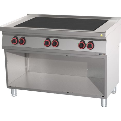 Fourneau électrique professionnel - 6 plaques coup de feu - 120cm - 15000W - Casselin