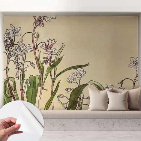 Fotomurale adesivo - parete decorativa - decorazione casa - stile moderno parete - Eleganza floreale 208x146 cm (1/5)