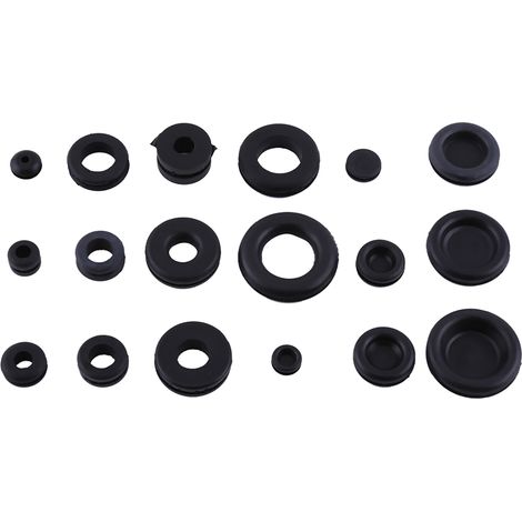 Kit de 125 pièces de bouchons en caoutchouc pour trous de cloison coupe-feu, assortiment de joints pour câbles électriques, 18 tailles différentes (1/5)