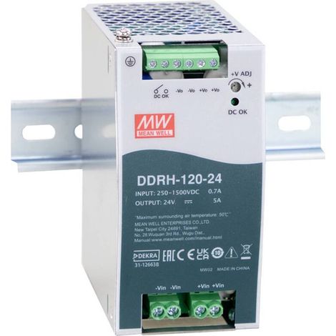 [GEBRAUCHT] B-Ware Mean Well DC/DC Wandler DDRH-120-12 100.8W Hutschienenwandler 250-1500V 12V 1 (1/2)