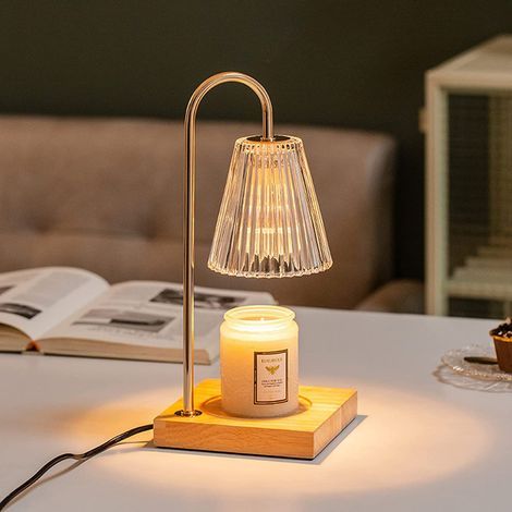 Réchaud à Bougie Électrique, Lampe avec Minuterie et Variateur pour Ambiance, Chauffe-Plat Élégant et Moderne (Champagne) [Classe énergétique G] (1/5)
