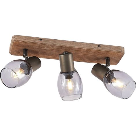 Ceiling Lightdimmable 'Ineska' made of Wood for Living Room & Dining Room