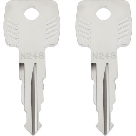 2 x Replacement Keys N248 Compatible with for Roof Bars, Bike Carriers, Roof Boxes and Hitch Carriers (1/5)