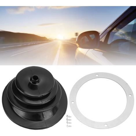Schutzset für Schalt- und Bremshebel – Universelle schwarze staubdichte Gummiplatte und -hülse (Ø 13,3 cm/5,250 Zoll) (1/5)