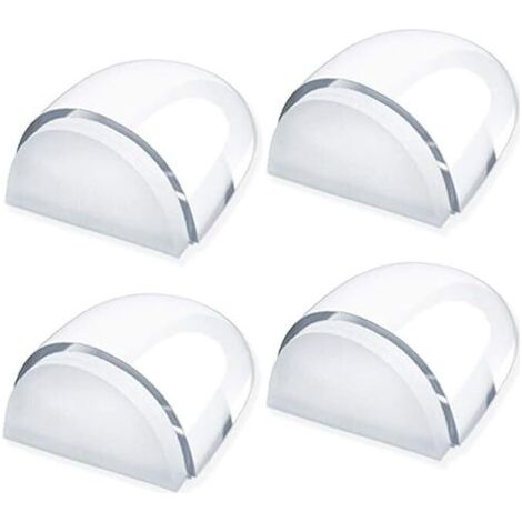 Arrêts de portes, [Lot de 4] Arrêts et Butées de Porte Transparentes Stop-porte Adhésif au Sol et Parquet, Butoirs de Porte Protection de Portes et Murs (1/5)