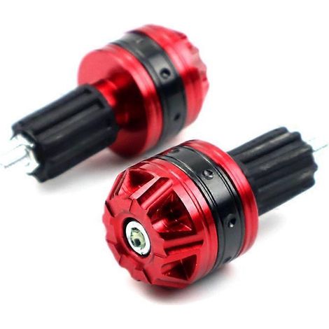 Suitable for Maverick electric vehicle UBE modification handlebar plug plug faucet handle iron motorcycle motorcycle handle plug( Plug red pair) (1/5)