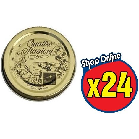 24 COPERCHI 56 MM PER BARATTOLI QUATTRO STAGIONI BORMIOLI CAPSULE DIAMETRO (1/3)