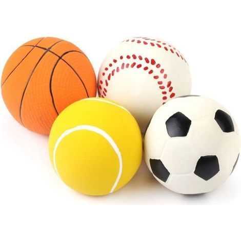 (Sortiment) Hundespielzeug – Sortiert – 6 cm – Ungiftiges Latex – Quietschgeräusch – Interaktiv (1/3)
