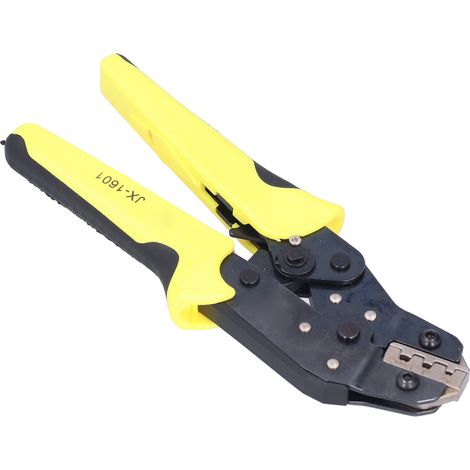 Kit d'outils de sertissage de fils 4 en 1 : pince à sertir et dénudeuse à cliquet multifonctionnelle pour électricien, permettant un gain de temps et d'efforts. (1/5)