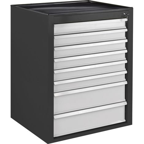 ADB Schubladenschrank Mammut, 8 SL, RAL7016/7035 Metallschrank Werkstattschrank (1/5)