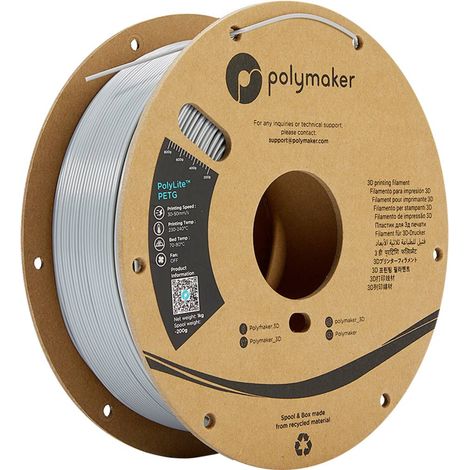 Polymaker PB01003 PolyLite Filamento per stampante 3D PETG resistente al calore, Elevata resistenza alla trazione 1.75 (1/5)