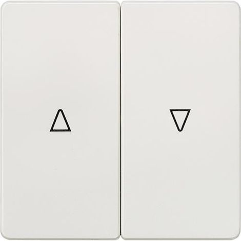 Interrupteur a bascule 2 boutons avec symboles Auf/ab, blanc electrique 55x55mm, type de protection IP20 /1pc