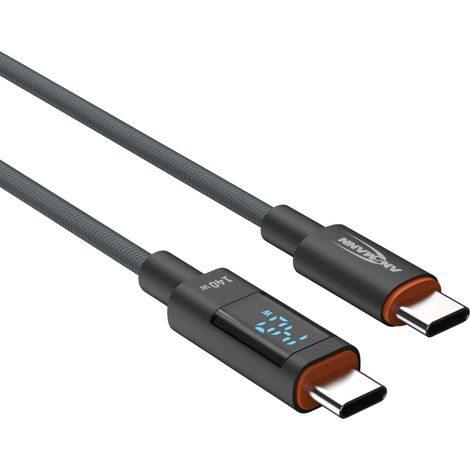 ANSMANN Ladekabel 200 cm USB Typ C mit bis zu 140 W Leistung