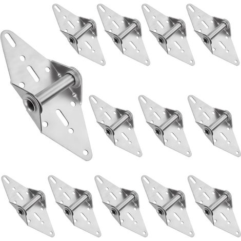 Lot de 12 charnières de porte de garage en acier robuste de calibre 14, accessoires de porte de garage pour portes de garage résidentielles (1/5)