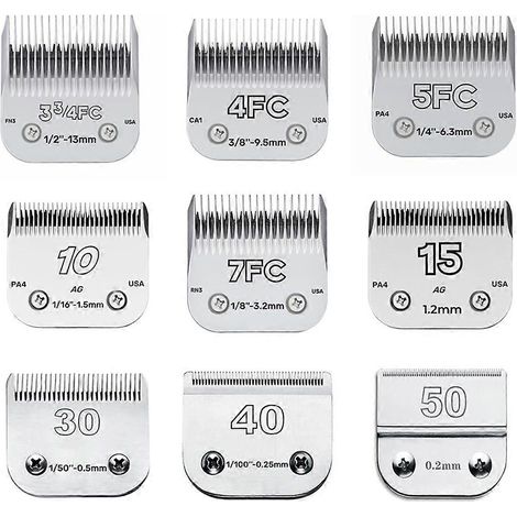 Filiyano-Lame de tondeuse professionnelle A5 pour animaux de compagnie, compatible avec la plupart des tondeuses Andis et Oster, lame en céramique (1/4)