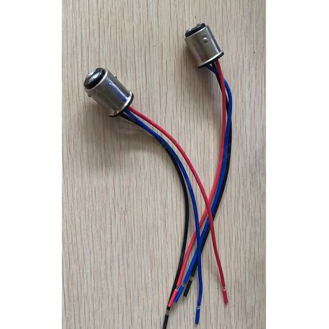 Câble adaptateur pour éclairage LED automobile 1157 BA15D, connecteur à double contact avec tête métallique