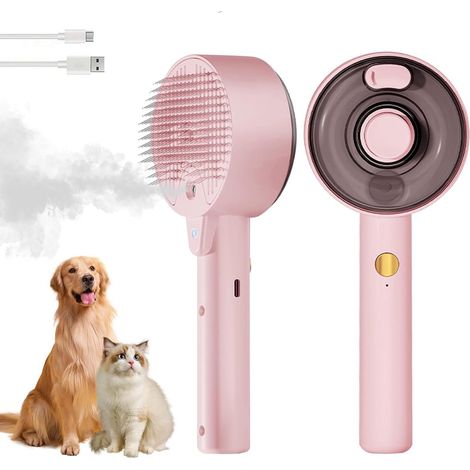 Peigne de massage à spray - peigne démêlant pour chiens et chats - outil de toilettage - brosse pour chats - peigne à poils pour chats (1/5)