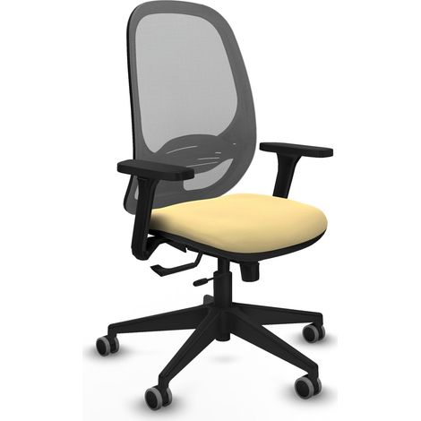 Sedia da ufficio piqueras y crespo Cilanco grigio mesh pelle (1/2)