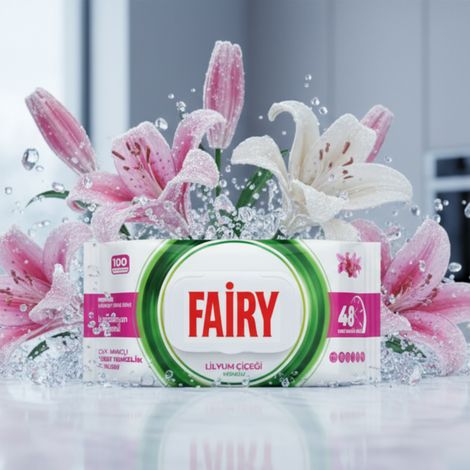 Toallitas limpiadoras universales Fairy Wet Lily, 100 unidades