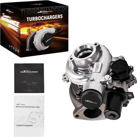 Turbochargeur, Boîtier en fonte ductile, Dimensions 30cm x 28cm x 23cm, Compatibilité avec Land Cruiser 1KD-FTV, Performance jusqu'à 171 CV, Refroidissement à eau et à huile (1/5)