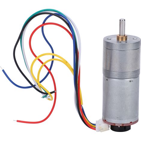 Gleichstrom-Getriebemotor mit Drehzahlgeber, Bürsten-Gleichstrommotor, Untersetzungsgetriebe, Kupfer, Edelstahl, GA25‑370DC12V 300RPM (1/5)