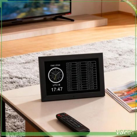 Horloge-calendrier numérique - FAFEICY - 10 pouces - WiFi - Alarme personnalisable - Grand affichage (1/5)