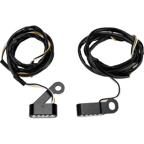 Mini-LED-Blinker, korrosionsbeständige Aluminiumlegierung, Motorradzubehör, schwarzes Gehäuse, weißer Spiegel (1/5)