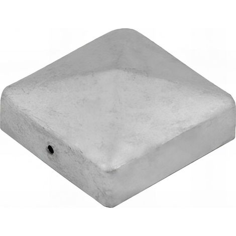 Chapeau de poteau pyramidal zingué à visser - 70 x 70 mm